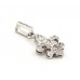 Necklace – 12 PCS Pendant - 925 Sterling Silver Fleur de Lis with Crystals - NE-PPT8830